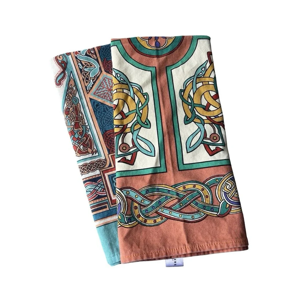 Ulster Weavers Celtic Tea Towels Set of 2 Irish Knot Cross 100% Cotton Kitchen